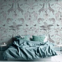 392051 Papier Peint Panoramique Jungle Girafe...