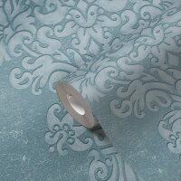 397654 Papier Peint Baroque Pure Elegance Ornements Bleu...