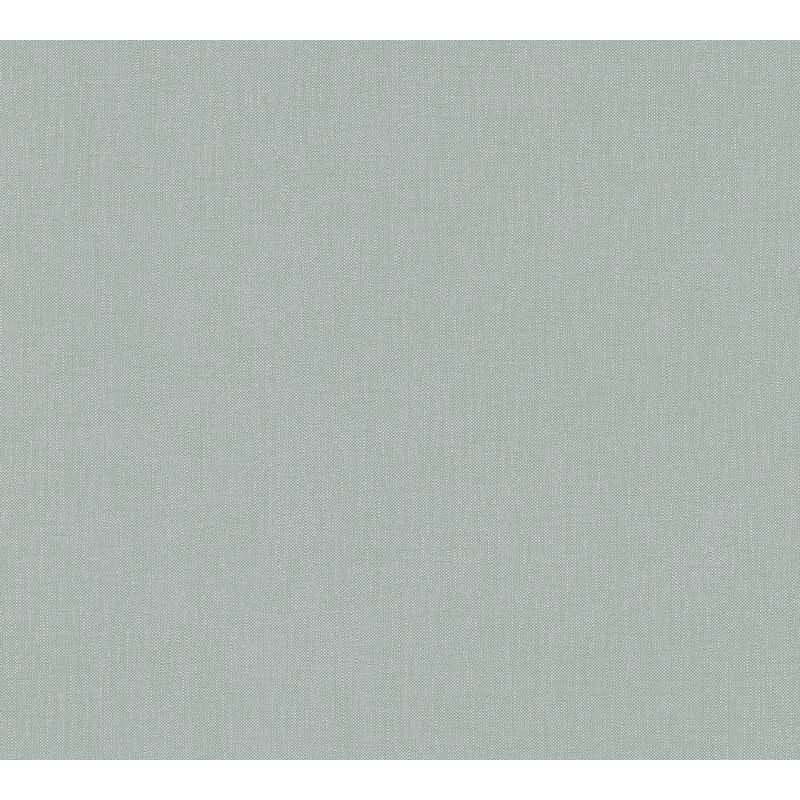 397751 Papier Peint Uni Aspect Lin Vert Sauge AS Creation