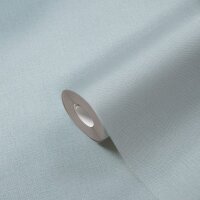 397843 Papier peint uni bleu clair structure lin moderne...