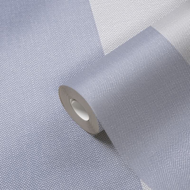 397904 Papier peint à rayures lilas rose structure lin moderne AS Creation