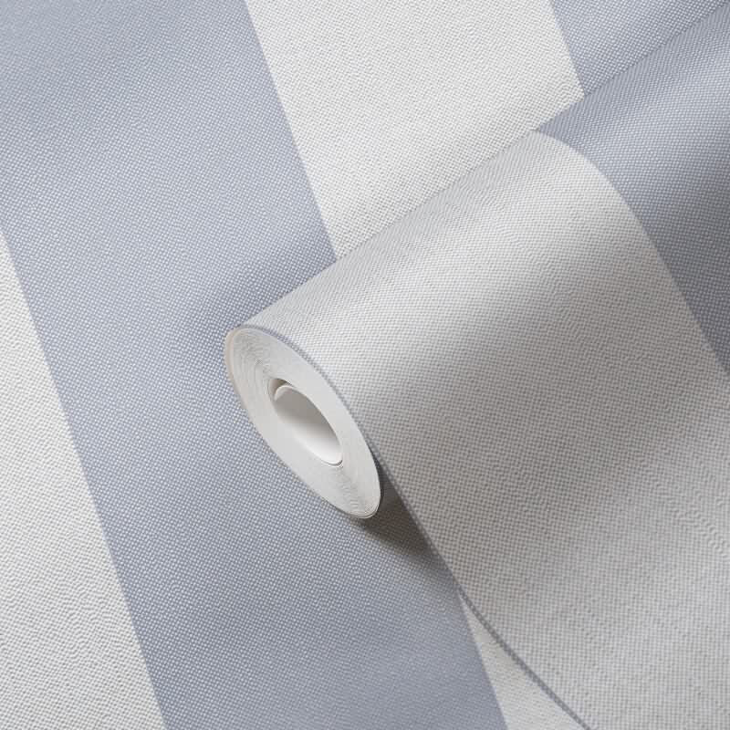 397935 Papier peint rayures gris bleu moderne AS Creation