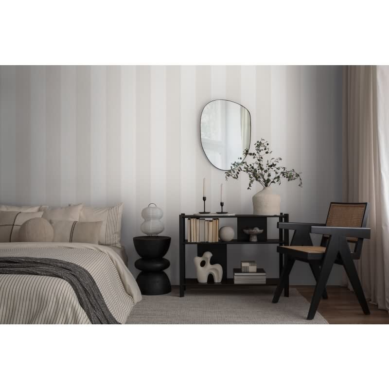 397966 Papier peint rayures beige crème élégant AS Creation