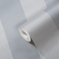 397997 Papier peint &agrave; rayures bleu gris structure...